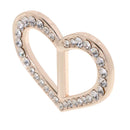 Pack of 2 Fashion Crystal Heart Scarf Twilly Neckerchief Ring Clip Holder