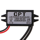 Converter DC 12V To 3A 5V Double 2 USB To Auto Power Step Down Regulator Voltage