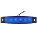 Blue 10Pcs 12V 6 LED Side Marker Indicators Lights Lamp Bar Truck Trailer IUI