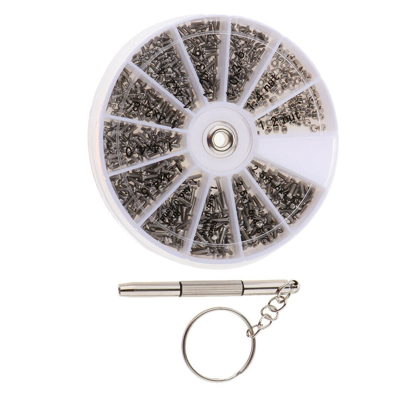 Eyeglass Repair Kit, 600Pcs Sunglasses Watch Tiny Screws Assortment Stainless
