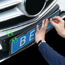 Matte Aluminum License Plate Frame with Chrome Screw Caps 32*7*2cm New