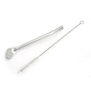2pcs/set Stainless Steel Tea Filter Straw Cleaning Brush Home Kitchen Accesso JR