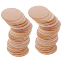 50 Pieces Natural Round Unfinished Wood Round Circle Discs Embellishments for