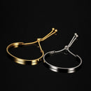 Stainless Steel Bangle Bracelets For Women Adjustable Stainless Steel Chain B8H8