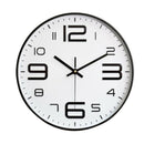 Wall Clock Silent Non-Ticking Battery Operated 12'' Round Wall Clock White