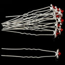 10pcs/lot Rose Flower Crystal Rhinestone Wedding Party Bridal Prom Hair