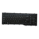 US Layout Replacement Laptop Keyboard Glossy Black Frame for Fujitsu Lifebook