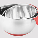 Silicone handle stainless steel non-slip scale mixing bowl salad bowl I6E2