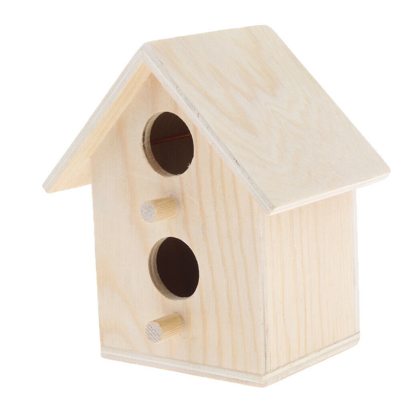 Comfort Cozy Woodland Cabin Birdhouse Outdoor Decor Hanging Bird House Habitat