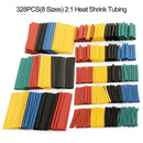 328Pcs Mixed Color Heat Shrink Tubing 8 Sizes Wire Cable Insulation Sleeve Kit