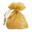 100- 1 Golden Organza Bags candy bags 7*9cm .