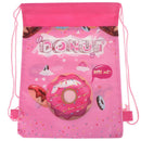 Donut Pattern Drawstring Bag Travel Storage Bag Backpacks Kids Birthday Gi 3C