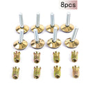 8 Pack M8x20mm Thread Adjustable Screw on Type Slotted Furniture Leveling F Hn