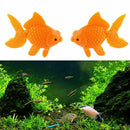 10pcs Orange Plastic Fish Tank Ornament .Artificial Goldfish Tail Swing A2T9