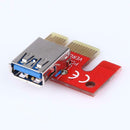 USB 3.0 PCI-E Express 1x to16x Extender Riser Card Adapter SATA 15PIN Power