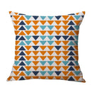 1X(Decorative Throw Pillow Covers Modern Simple Geometric Style Linen Burla