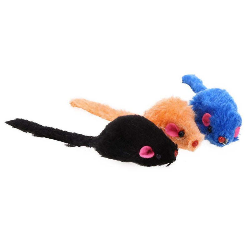 10pcs Mini Colorful Cat Toys Plush False Mouse Mice Playing Toys for Cats Kitten