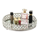 Crystal Vanity Makeup Tray Large Storage Ornate Jewelry Trinket Cosmetic Tray