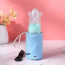 USB Travel Mug Baby Milk Warmer Heater Feeding Bottle Insulated Bag (Blue) A