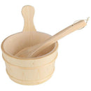Bathroom Natural Wooden Bucket + Ladle Set For Sauna Spa Bathroom Accessori