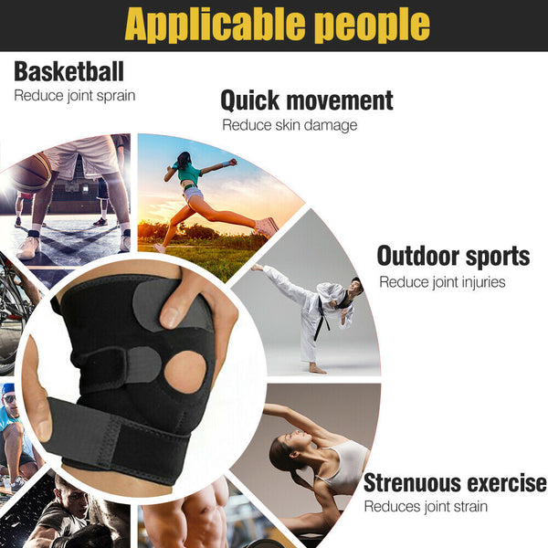 3 Strap Knee Brace Stabilizer Wrap Support Guard Patella Arthritis Adjustable J8