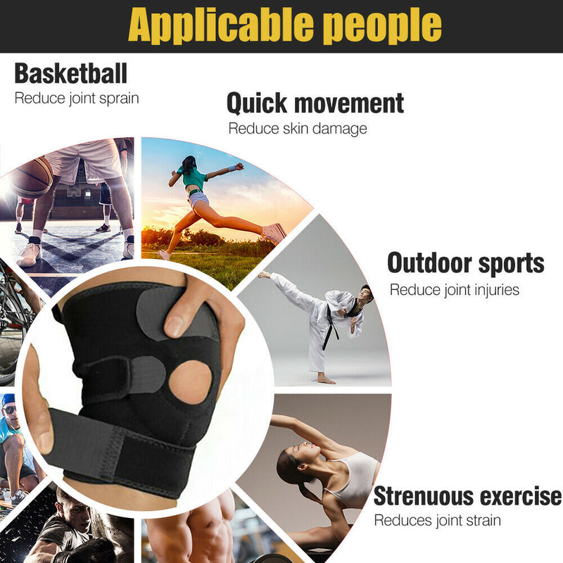 3 Strap Knee Brace Stabilizer Wrap Support Guard Patella Arthritis Adjustable J8