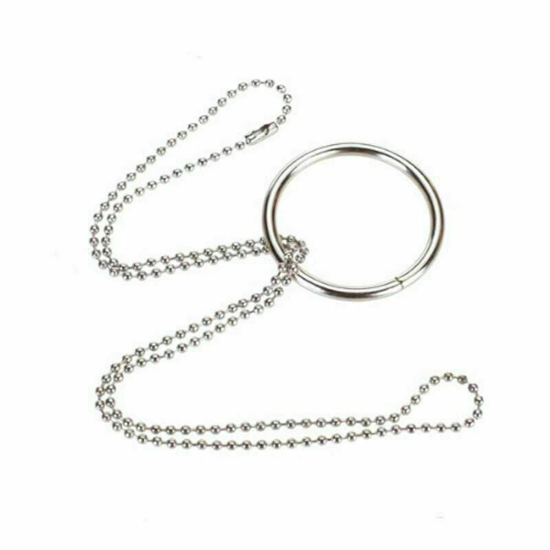 Fancy Magic Ring and Chain Cool Magic Trick Props Metal On Chain T8D5 D3F3 D0N4