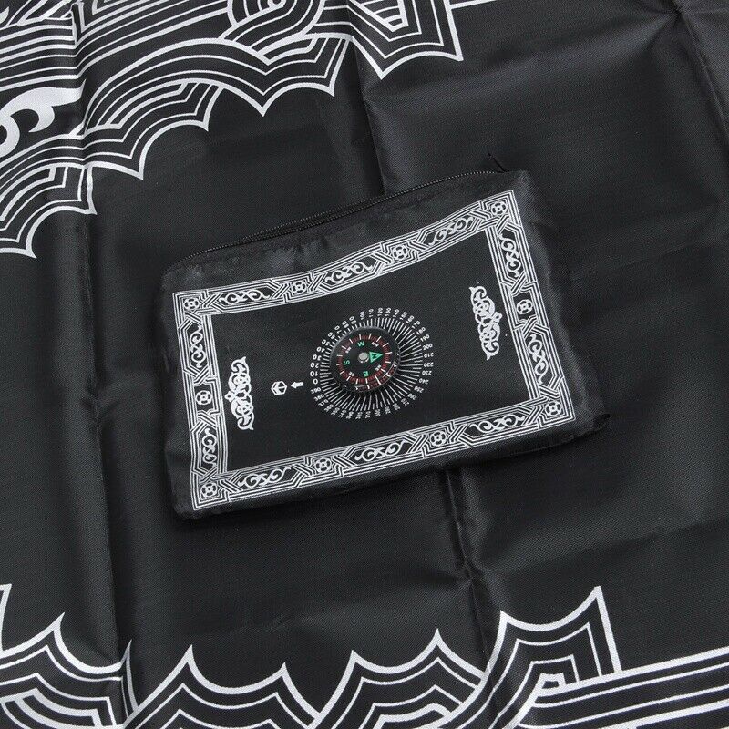 5X(Ramadan Islamic And Muslim Travel Prayer Mats,Compass Pocket Size Tote  R7L5)