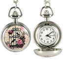 Fashion trumpet two bird cages pocket watch Creative mini pocket watch P1L5