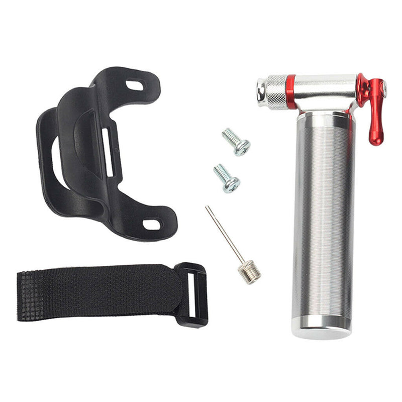 Mini Portable Bike Pump CO2 Tire Inflator - Fits Presta and Schrader - Quick,