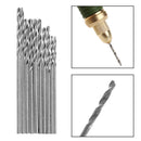 10Pcs HSS White Steel Twist Drill Bit Set 1-1.5mm For Electric Grinding Drilling