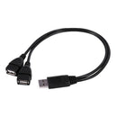 USB 2.0 A Male To 2 Dual USB Female Jack Y Splitter Hub Power Cord Adapter  Y6S5