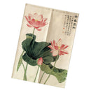 Door Noren Curtains Kitchen Short Cotton Linen Tapestry Lotus 85x120cm