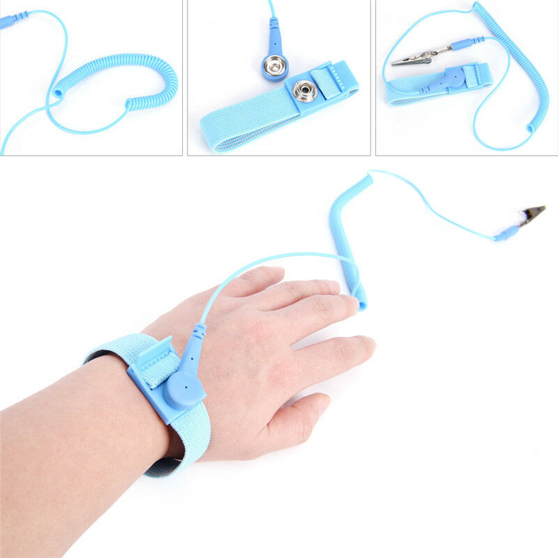 2x Anti-static ESD Adjustable Strap Antistatic Grounding Bracelet Wrist Band Kw
