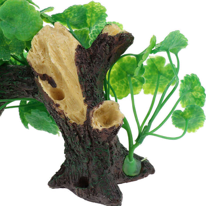 Green Terrarium Lifelike Plant Decorative Ornament for Reptiles Amphibians Fish