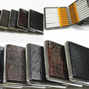 Stainless Steel Cigarette Case Cigar Tobacco Pocket Box PU Leather Pouch  Gift-