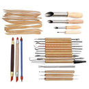 31Pcs Arts Crafts Clay Sculpting Tools Set Carving Tool Kit Pottery & Ceram