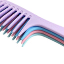 New  Wet Haircut Hair Comb Hairdressing Plastic Detangler Handle Wide-tooth C Cy