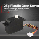 25G Plastic Servo Steering Gear Servo For 1/12 Wltoys 12428 12423 12628 Rc