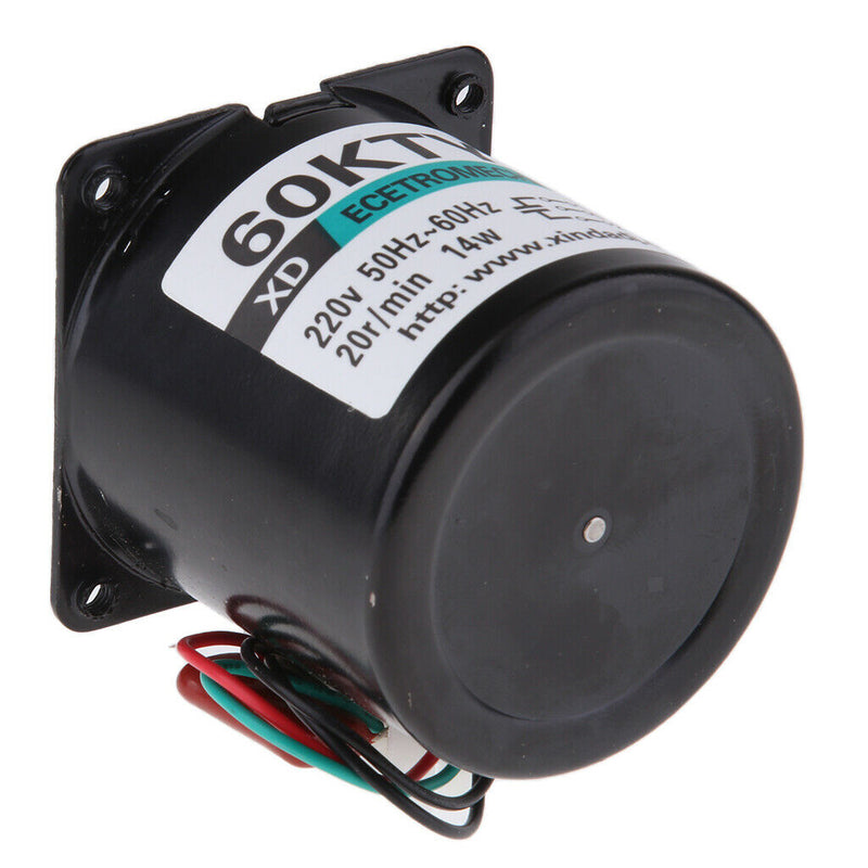 60KTYZ Synchronous Gear Motor AC 220V 20r/min CW/CCW Control 14W 50-60HZ