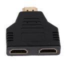 1xHDMI Male To Dual HDMI Female Splitter Adapters Plug plug&play for LCD TV