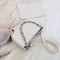 Alligator Pattern Shoulder Totes Bag Women Leather Chain Handbag (Beige)