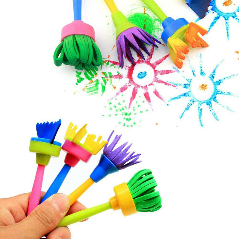 Kids Art Paint Sponge Brushes Set Children Early