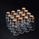50x Mini Empty Clear Glass Bottle With Cork Small Tiny Vials Jars Transparent ne