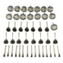 45Pcs  5mm 15mm 25mm Steel Wire Brush Polishing Wheels Full Kit For Rotary Tools