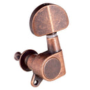 6 Pcs Red Copper Sealed Guitar String Tuning Pegs Keys - 3 Left 3 Right - Guitar