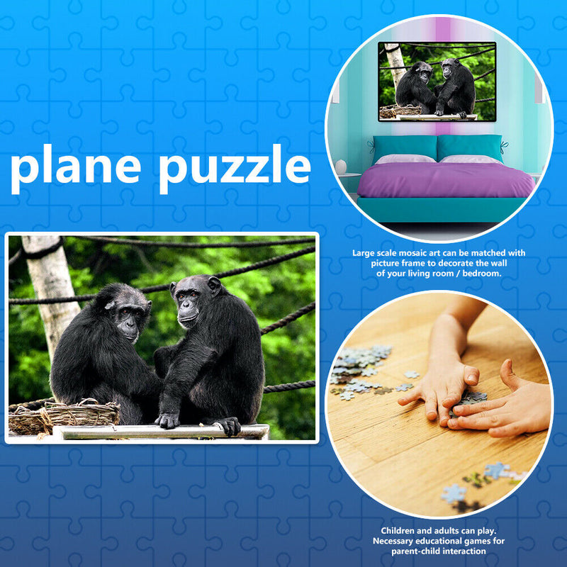 75 X 50cm 1000 Pieces Paper Jigsaw Puzzles Gorilla Assembling Picture Kit