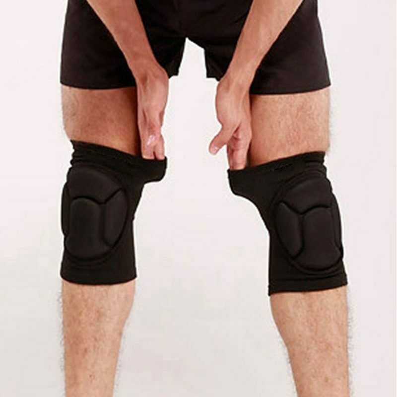 Protector Sponge Knee Pads Black Adjustable Basketball Volleyball Support S N9S5