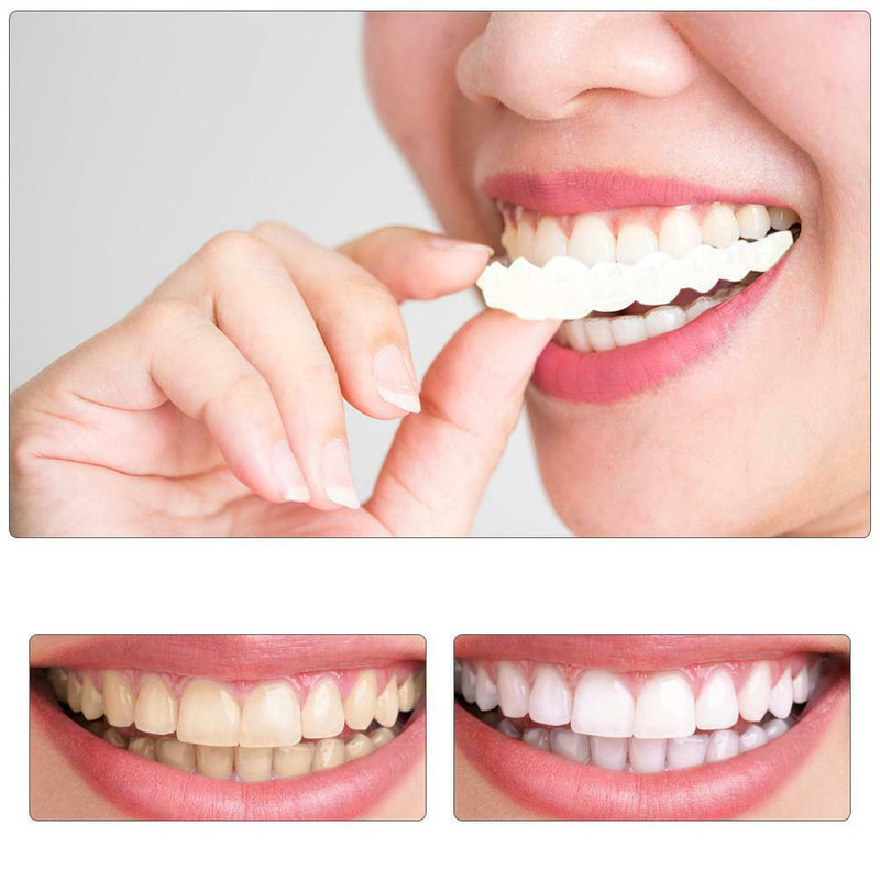 1 Pair(2 Pcs) Silicone Tooth Cover Whitening Oral Care Teeth False Beauty Secure