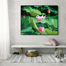 Painting By Numbers Kit DIY Lotus Digital Oil Canvas Art Picture Home Decor